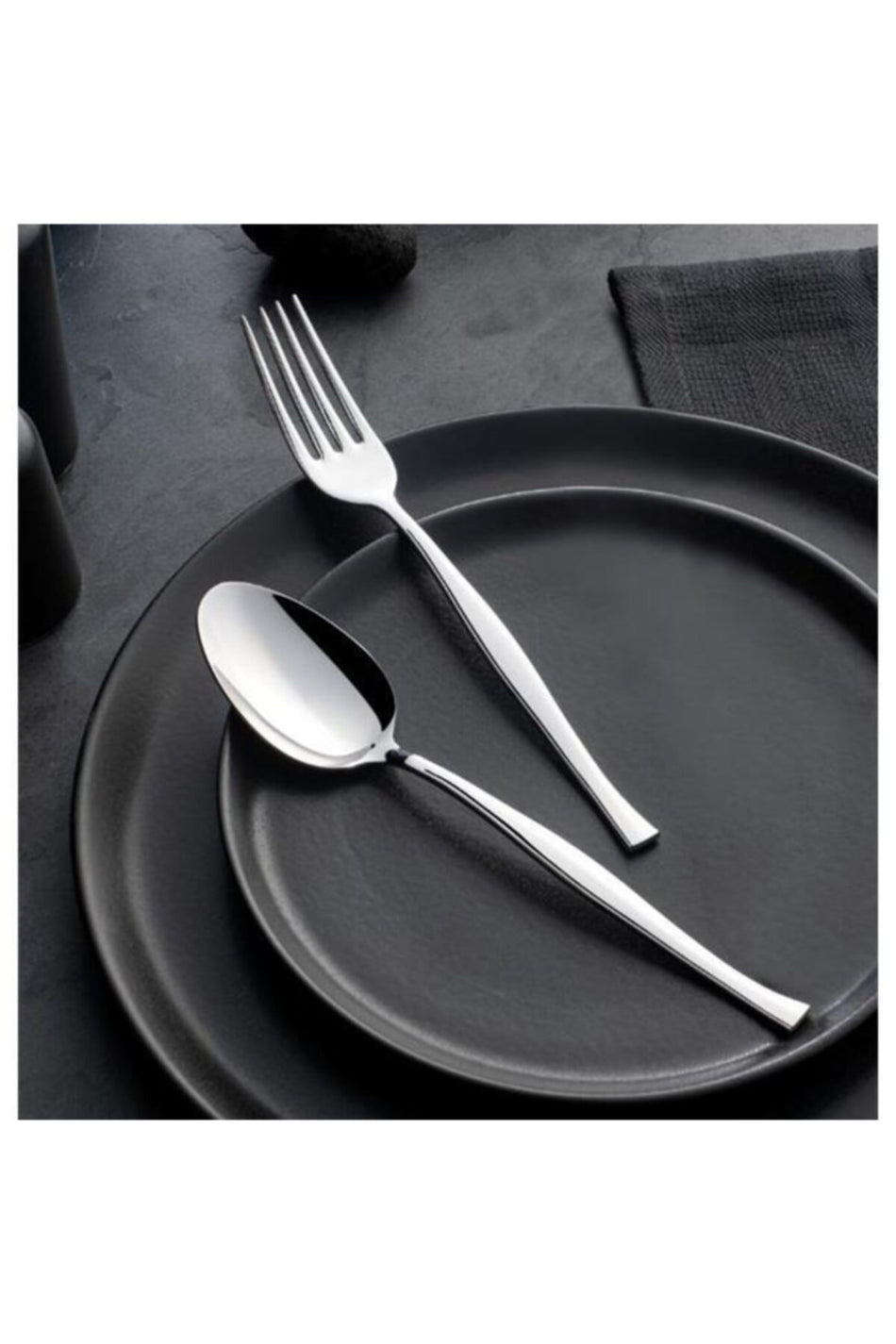 Nehir zarif Plain 12 Piece yemek Fork 18 10 304 kalite - MALLTURK