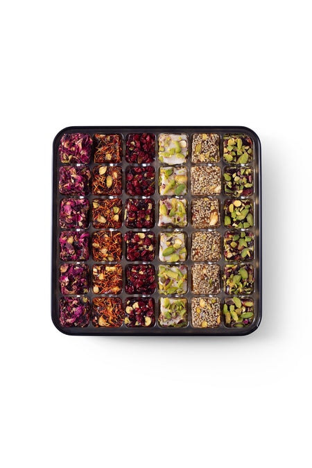 MESHUR safranbolu lokumcusu metal kutuda Assorted fitil Turkish Delight 600 g - MALLTURK