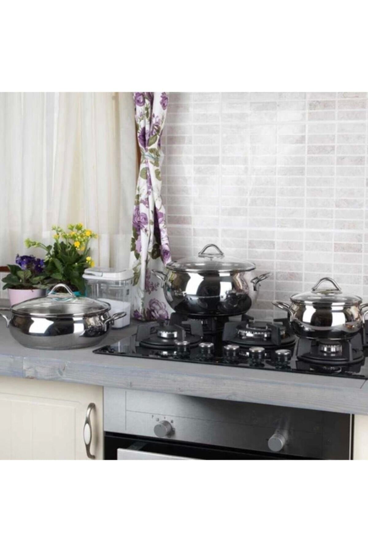 KORKMAZ Tombik Jr Takim 6 Piece 3'lu Cookware Set