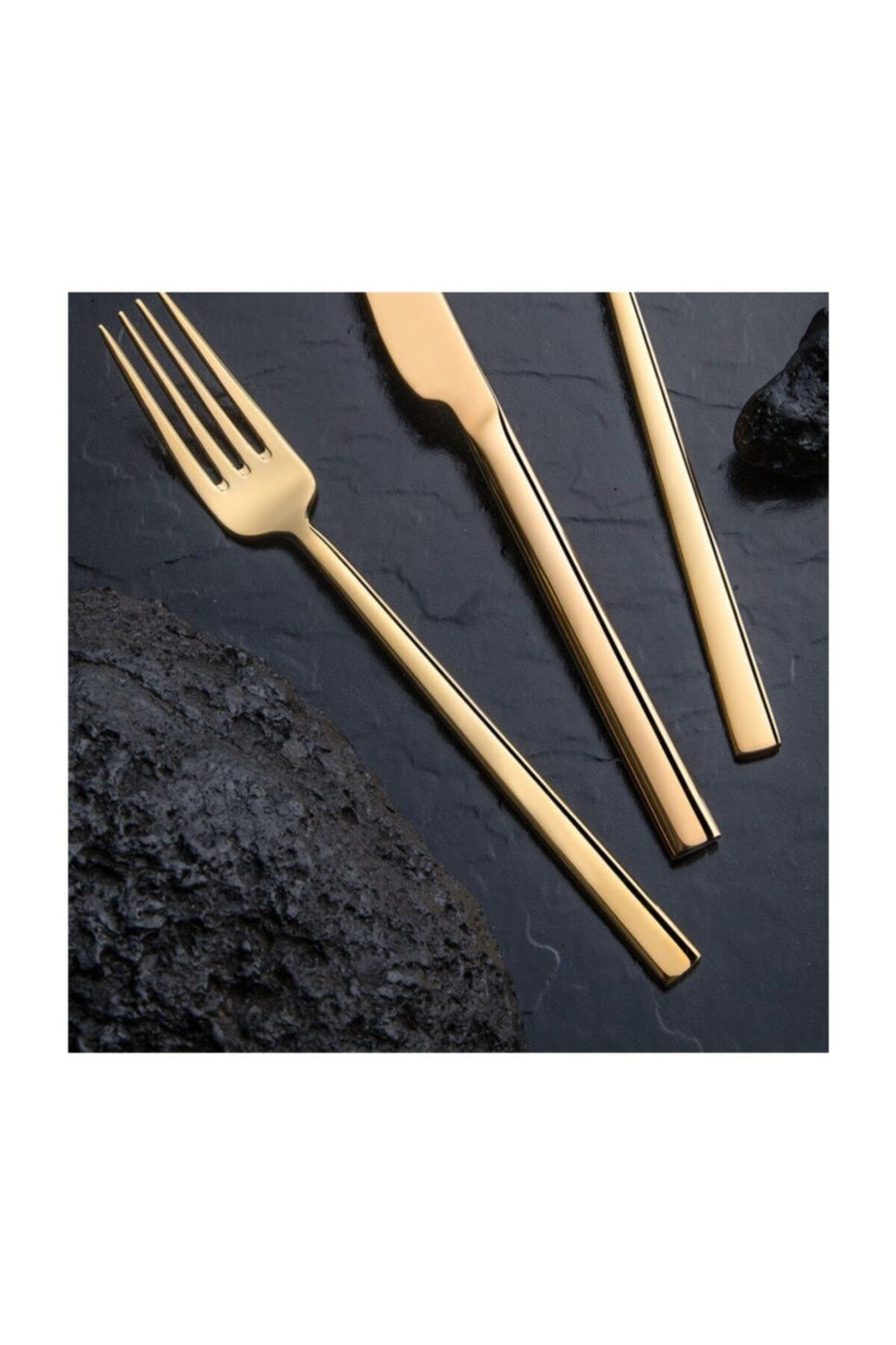 Nehir dalyan 24 ayar tam Plain Gold Plated 89 Piece deri Boxed Flatware Set - MALLTURK