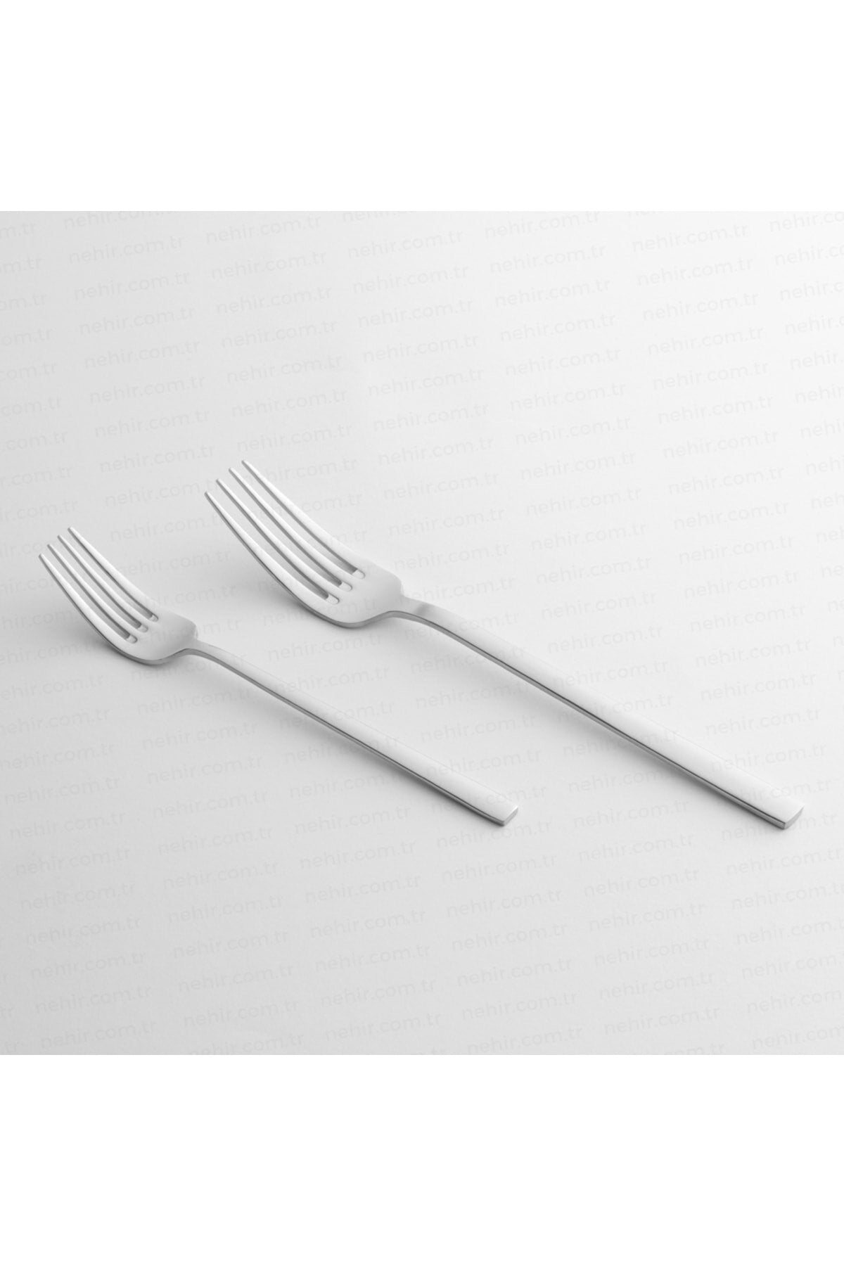 Nehir dalyan Model Plain tatli set 6 Piece Dessert Spoon ve 6 Piece Dessert Fork toplam 12 Piece - MALLTURK