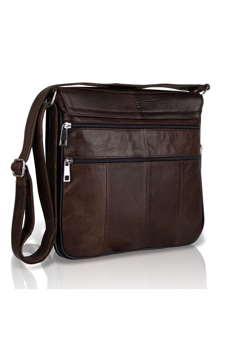 Fubileather Crossman Genuine Leather Unisex Crossbody Messenger Bag