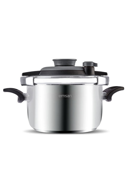 Emsan Vera Pressure Cooker, 6 Liters, Black - MALLTURK