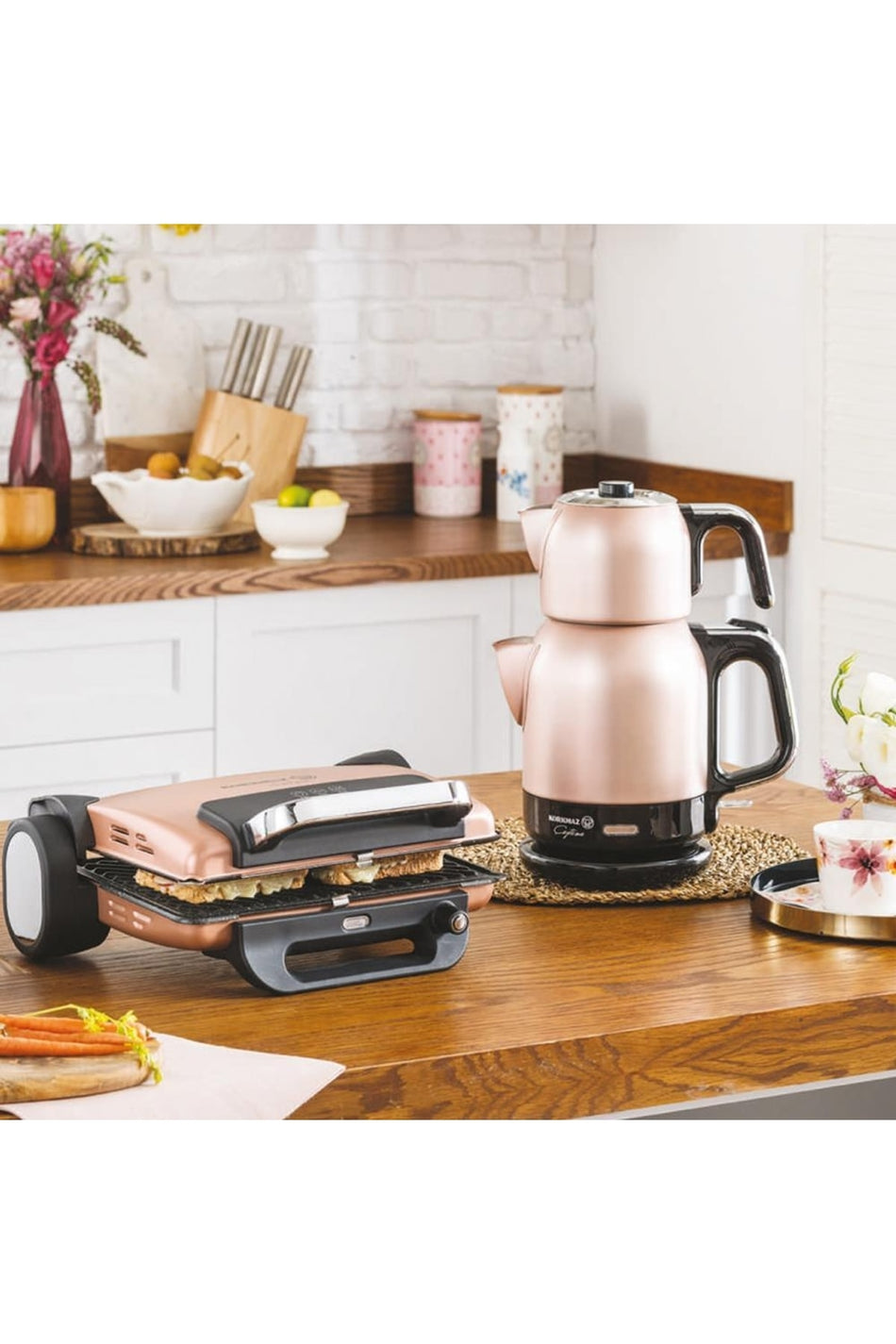 KORKMAZ A331-02 caytema Electric Kettle (rosagold) - MALLTURK