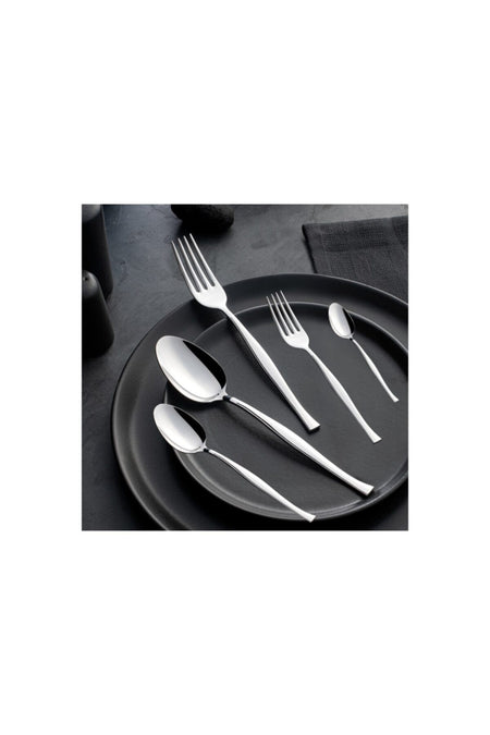 Nehir 60 Piece Fork Spoon Set Set zarif Plain parlak 18 10 - MALLTURK