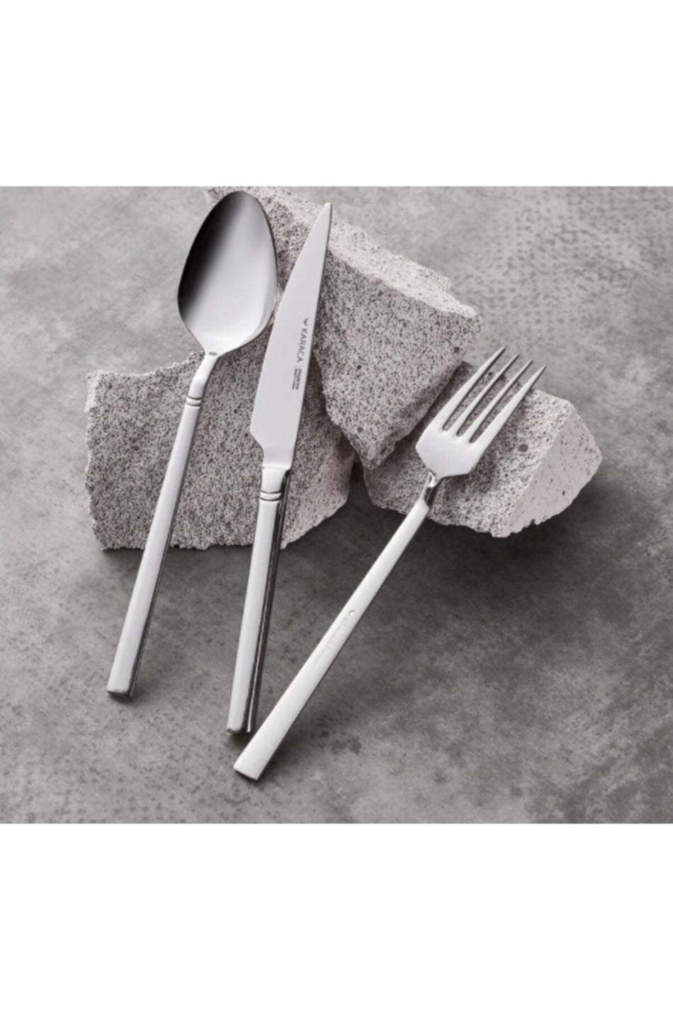 Karaca evora Flatware Set 60 Piece 12 Place Setting - MALLTURK