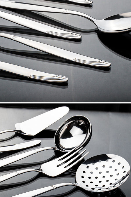 Nehir lizbon Plain 6 Piece Serving Utensil Set - MALLTURK
