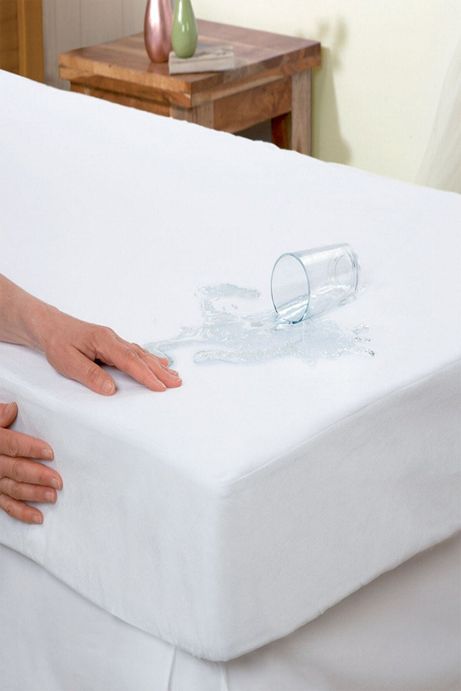 NANOSOFT Waterproof Cotton Fitted Mattress Protector - MALLTURK