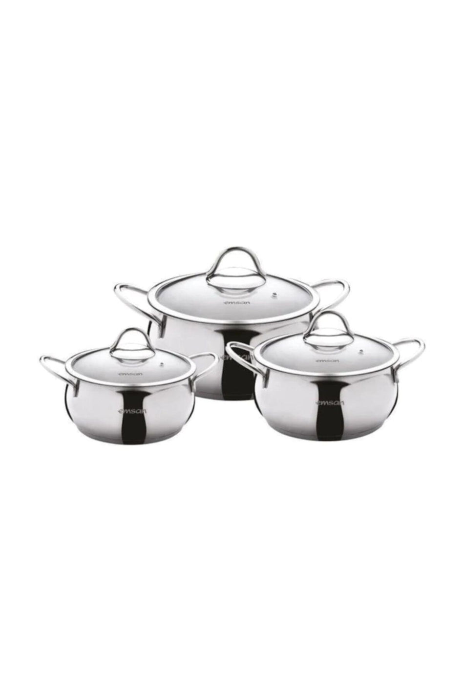 Emsan Cemre 6 Piece Midi Cookware Set (3'lu Cookware Set) - MALLTURK