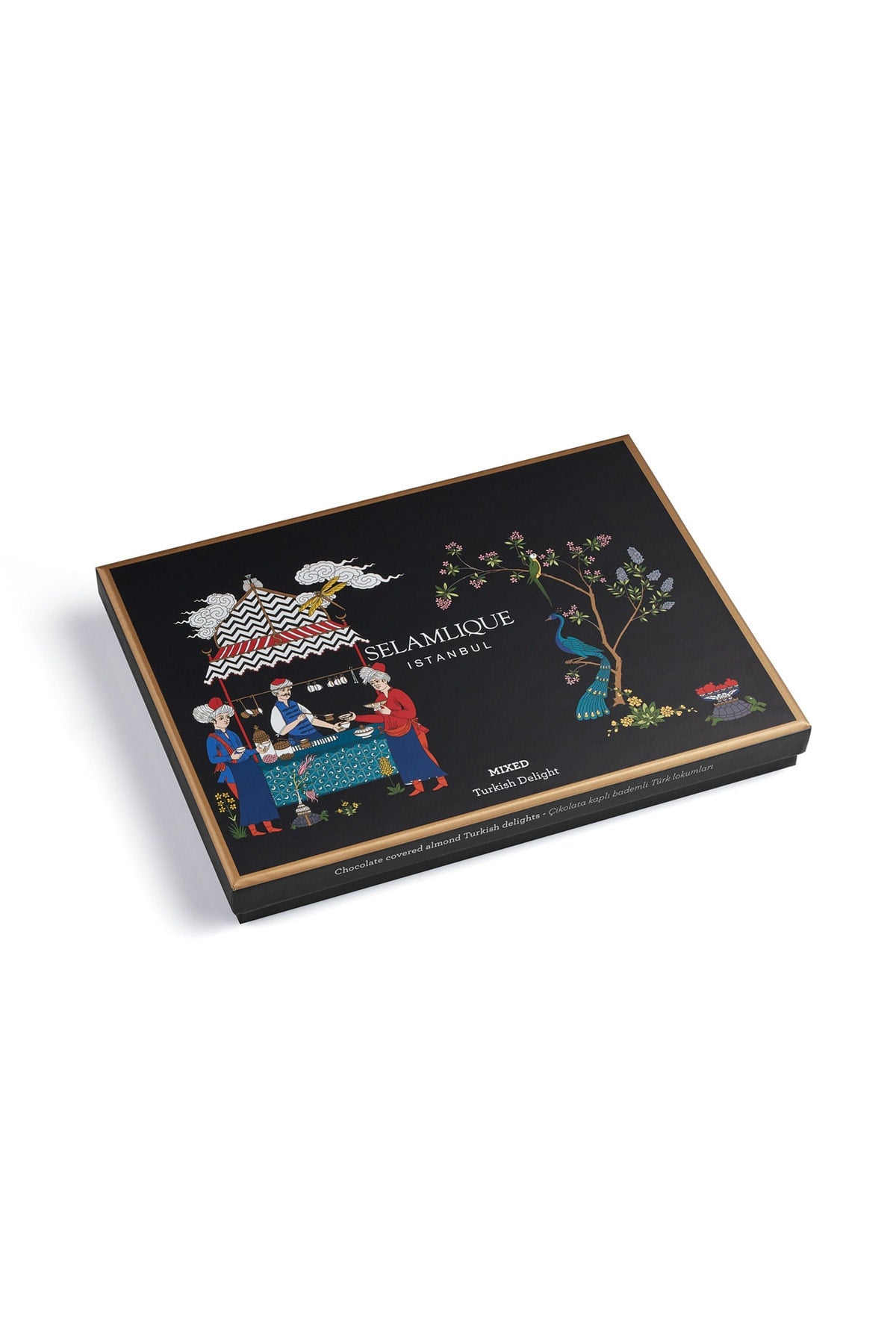 SELAMLIQUE istanbul Assorted Chocolate Coated Almond Turkish Delight 500g - MALLTURK