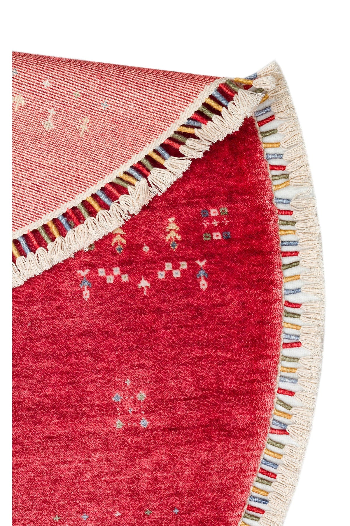 Eko Hali Zara ZR 06 Red Round Special Loom Carpet with Special Dyeing Process for increased Durability - MALLTURK