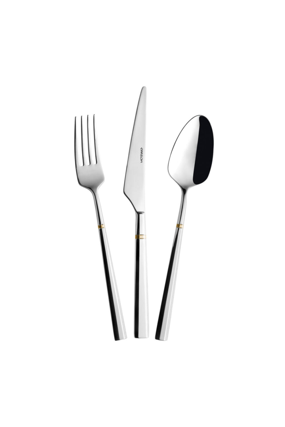 Emsan prime penta gold 84 12 Place Setting Piece Flatware Set luks Boxed - MALLTURK