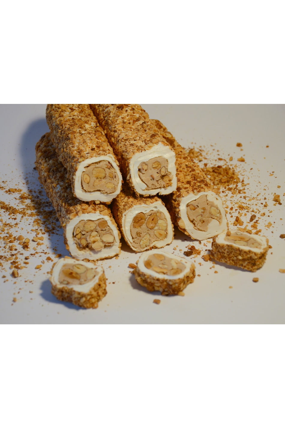 Sekerci caferzade Almond and Hazelnut Cream Sultan Style Rolled Turkish Delight 500 g - MALLTURK