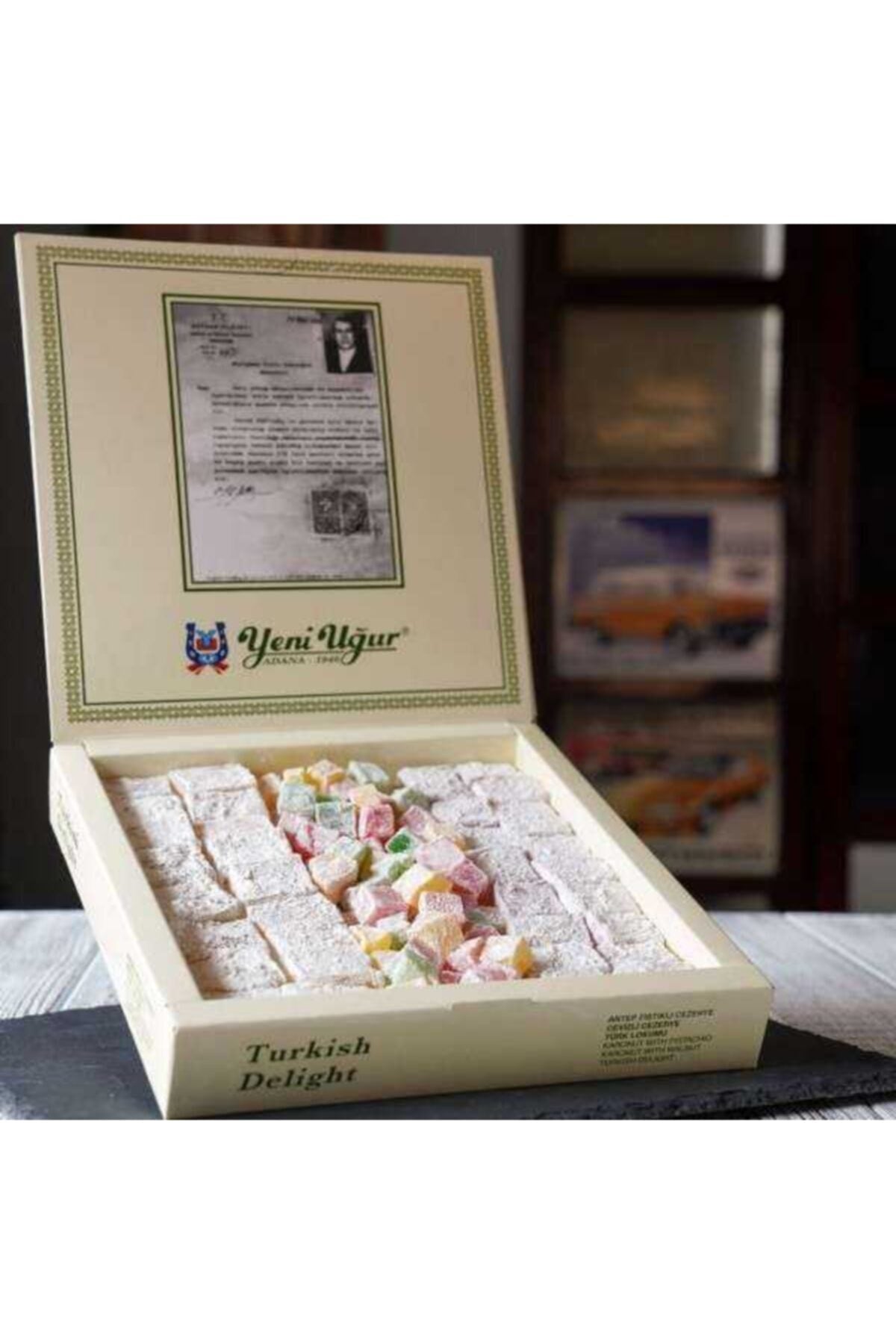 Yeni Ugur Assorted Turkish Delight Plain Rose Flavored and Fruit Flavored 750 g - MALLTURK