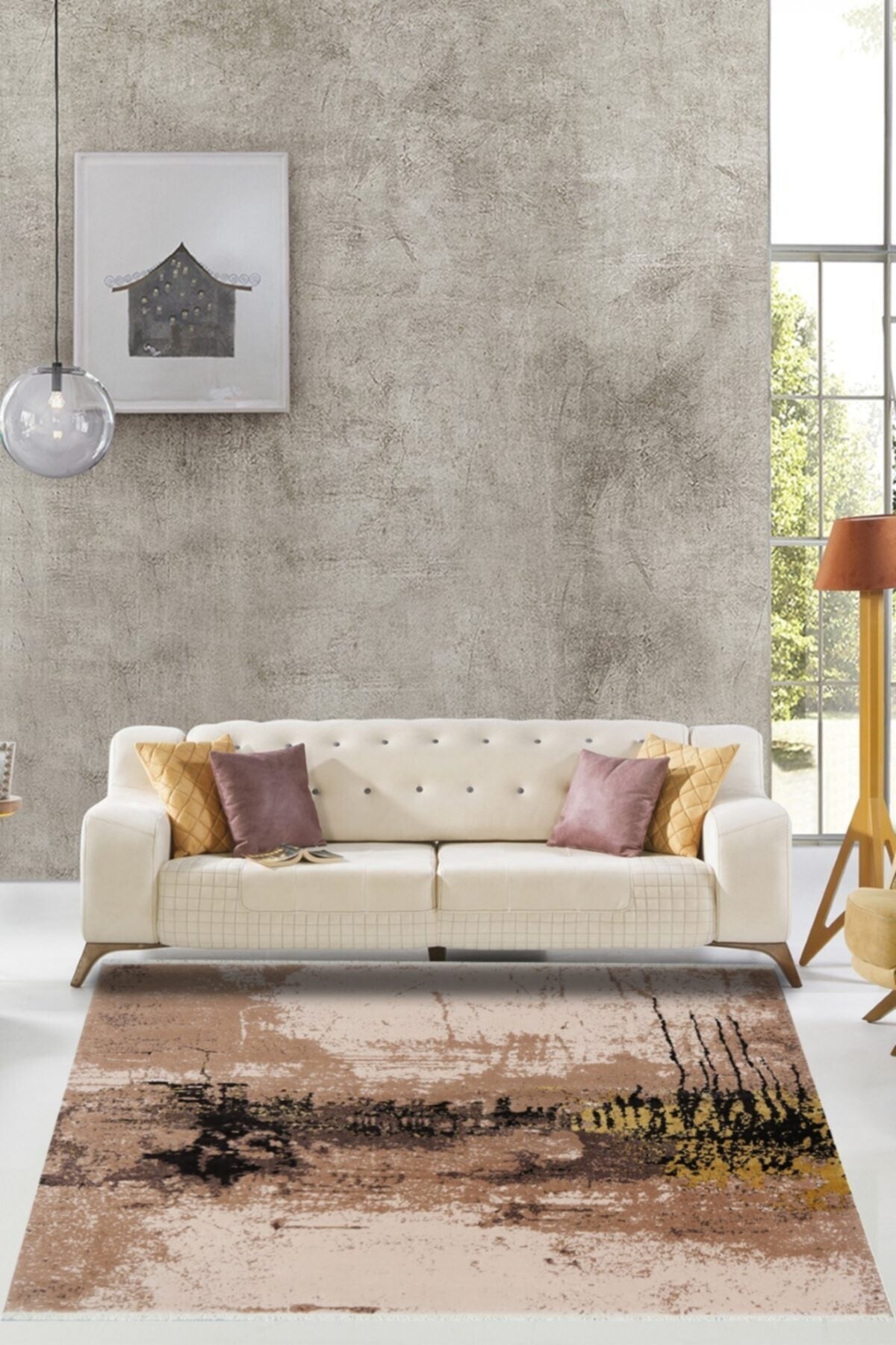 YUNSER CARPETS Yunser 100% Natural Special Loom-Woven Carpet Kayi 04 Gold - MALLTURK