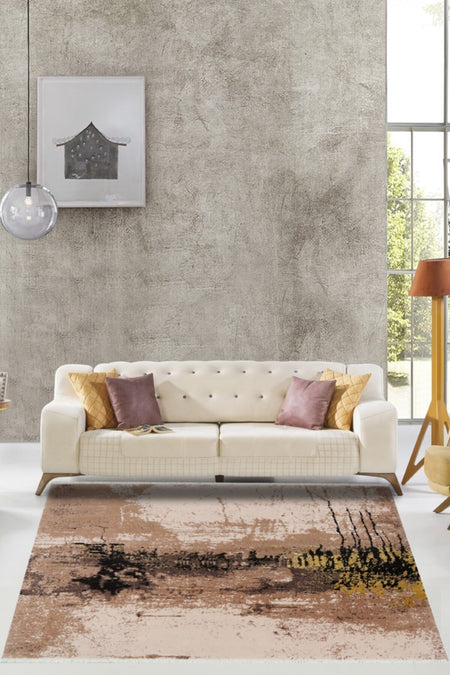 YUNSER CARPETS Yunser 100% Natural Special Loom-Woven Carpet Kayi 04 Gold - MALLTURK