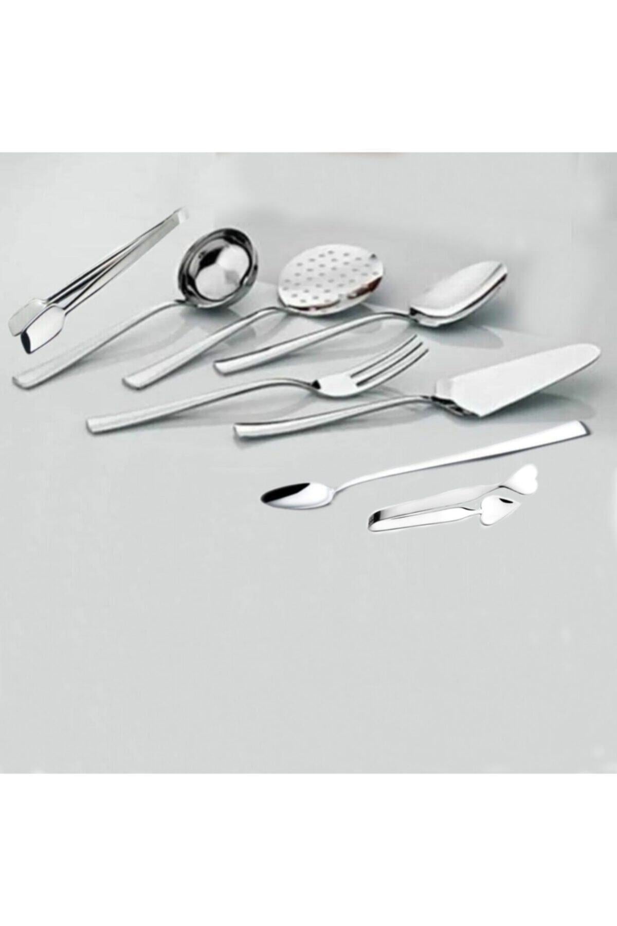 Nehir sahra 8 Piece Serving Utensil Set 8 Piece Serving Utensil Set - MALLTURK