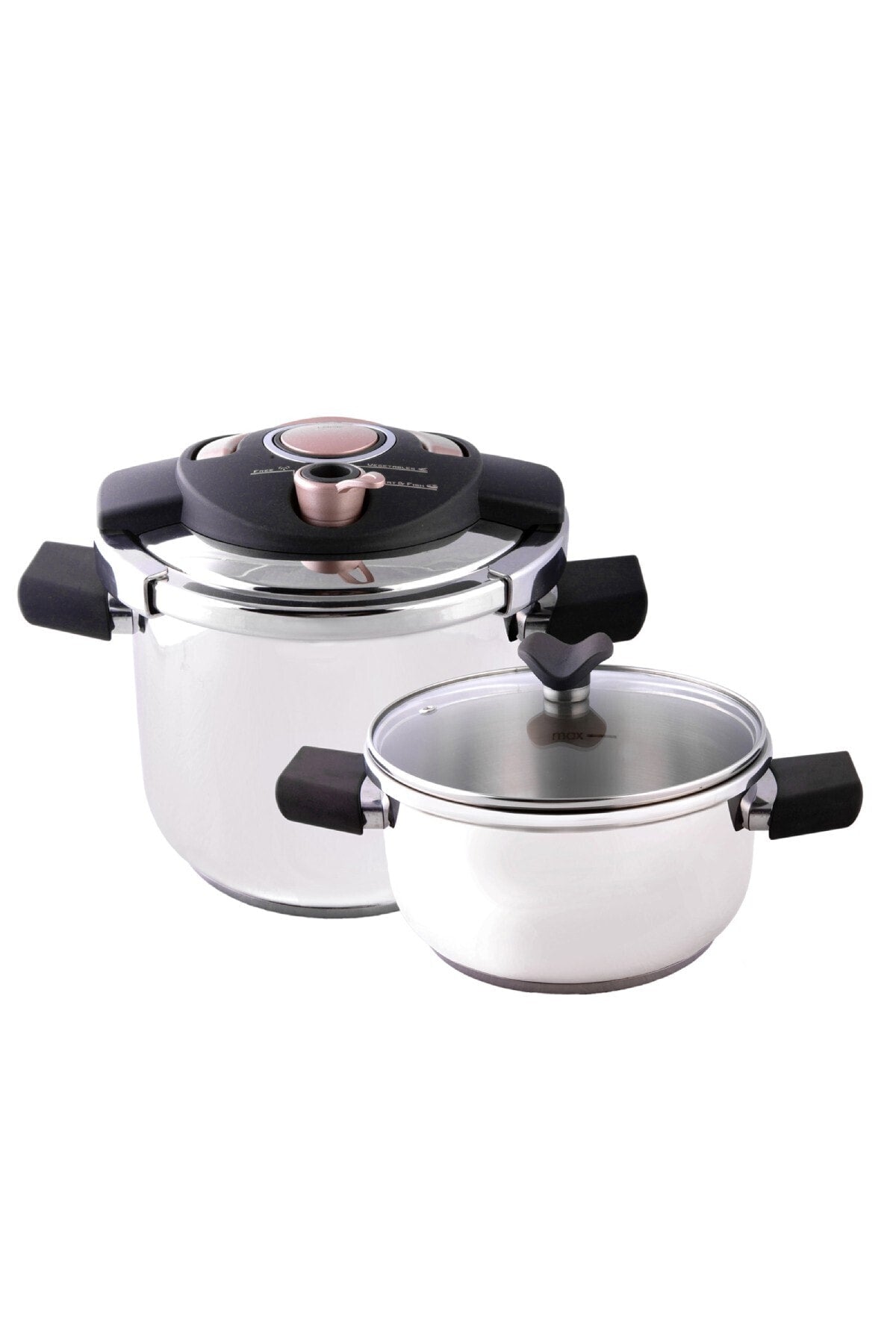 Emsan innocook Pressure Cooker Set Golden Pink 4 6.5 Lt - MALLTURK