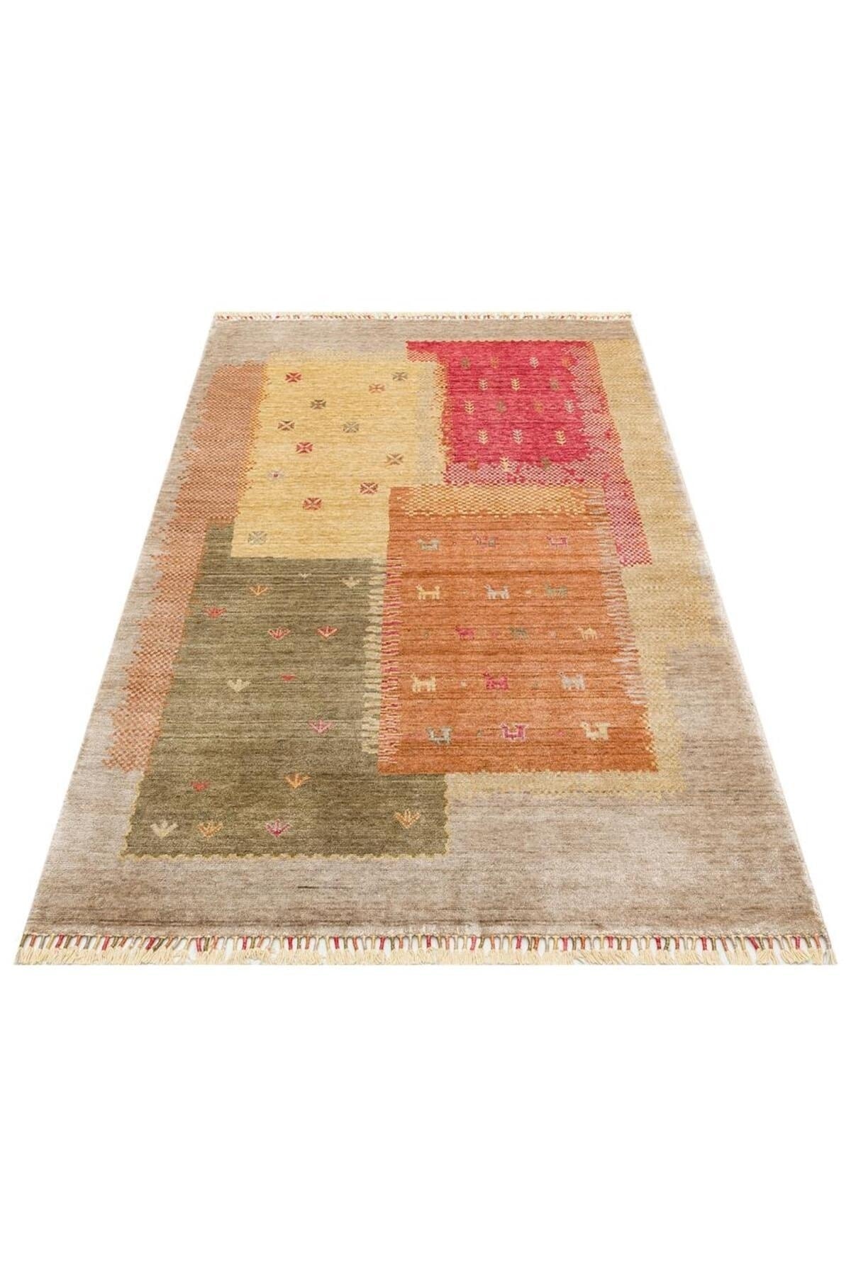 Eko Hali Authentic Patterned, Special Non-shedding and Easy-to-Clean Viscose, Handcrafted on Special Looms - MALLTURK