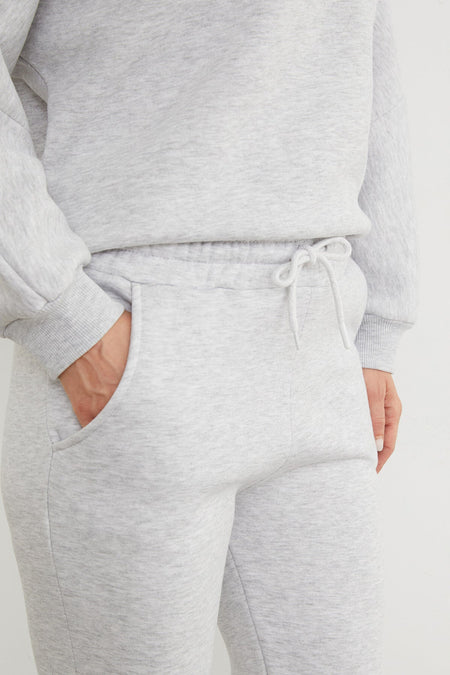 3 Thread Basic Hooded Jogger Tracksuit Set - MALLTURK