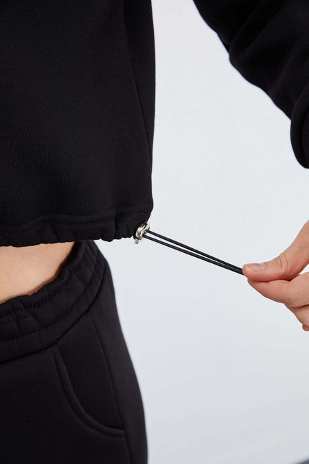 3 Thread Basic Stopper Hooded 2-Piece Tracksuit Set - MALLTURK