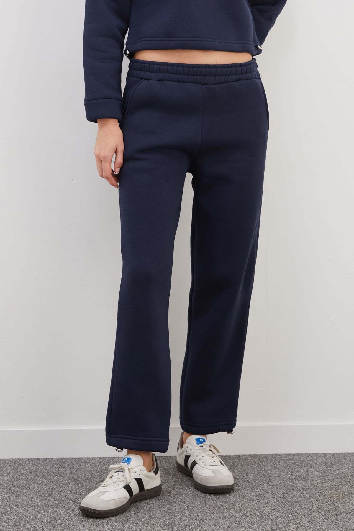 3 Thread Basic Stopper Hooded 2-Piece Tracksuit Set - MALLTURK