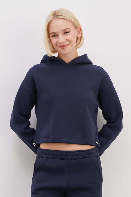 3 Thread Basic Stopper Hooded 2-Piece Tracksuit Set - MALLTURK