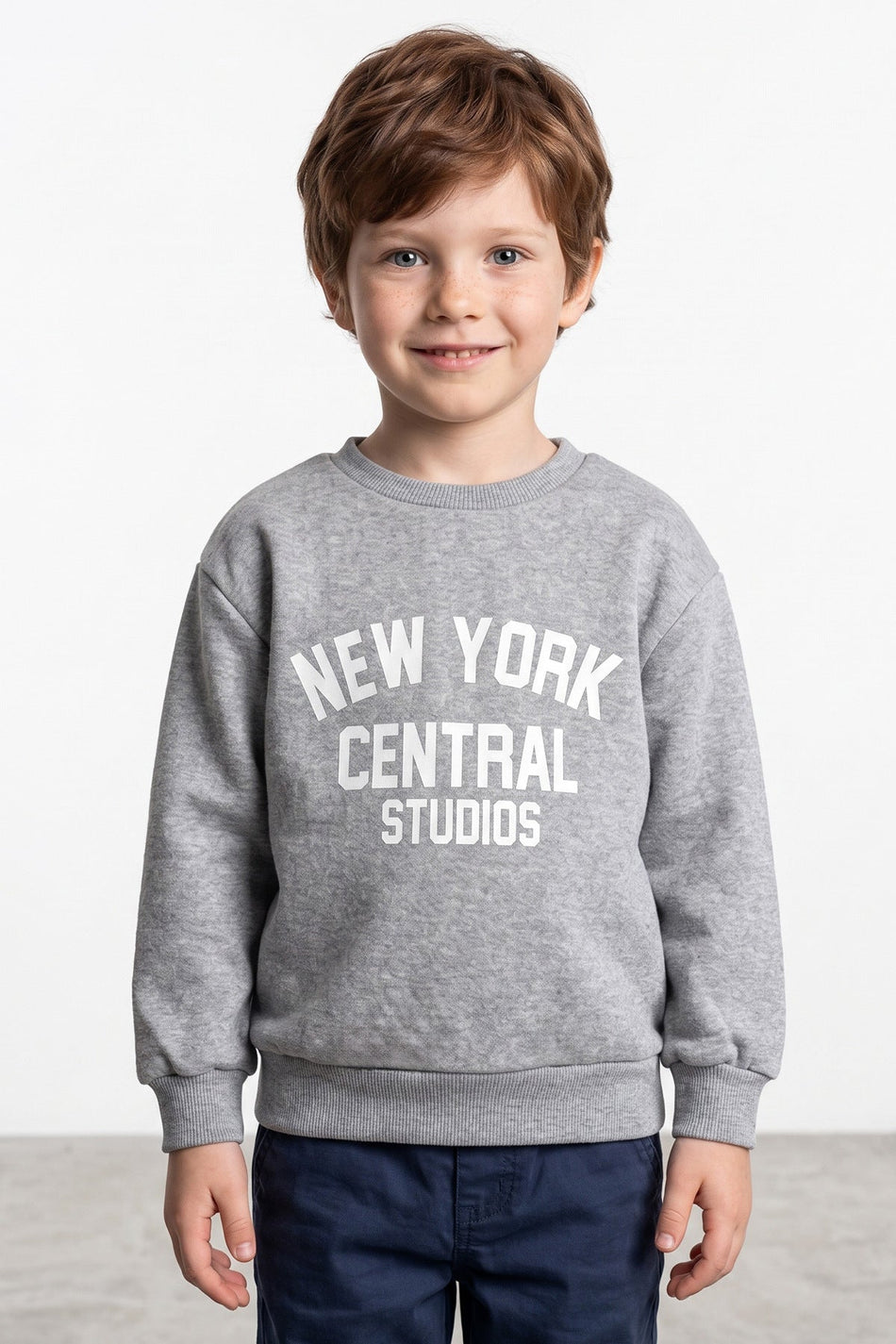 3-Thread New York Printed Boys' Sweatshirt - MALLTURK