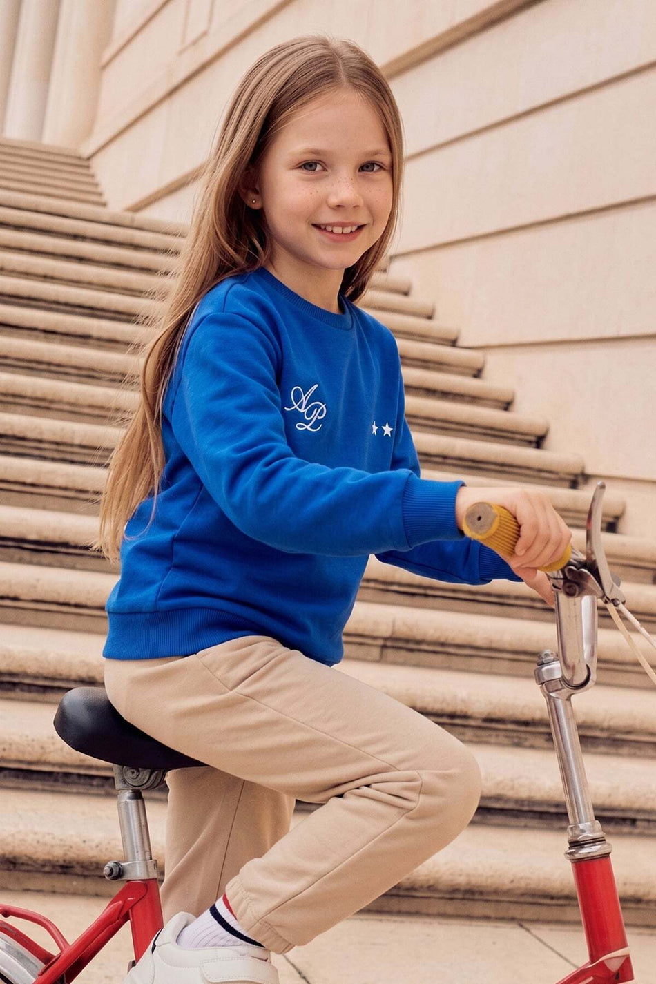 3 Thread Star Printed Crew Neck Unisex Kids Sweatshirt - MALLTURK