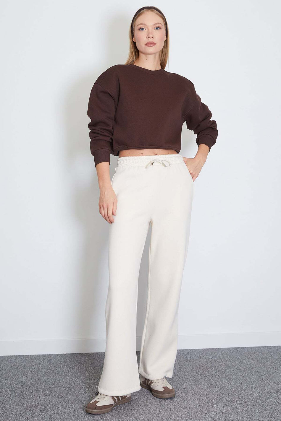 3 Threaded Waist Tie-Up Sweatpants with Stopper - MALLTURK