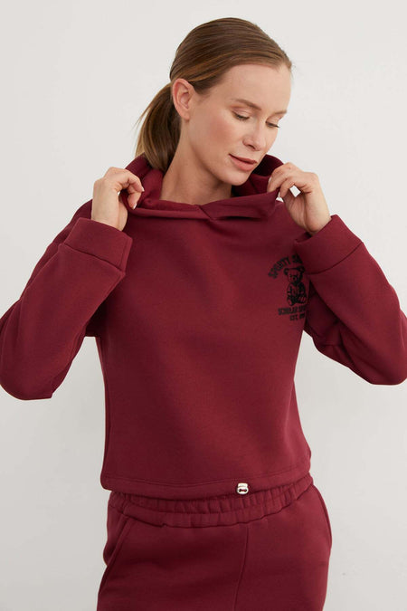 3 Yarn Teddy Bear Embroidered Hooded Jogger Tracksuit Set - MALLTURK