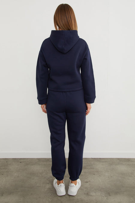 3 Yarn Teddy Bear Embroidered Hooded Jogger Tracksuit Set - MALLTURK