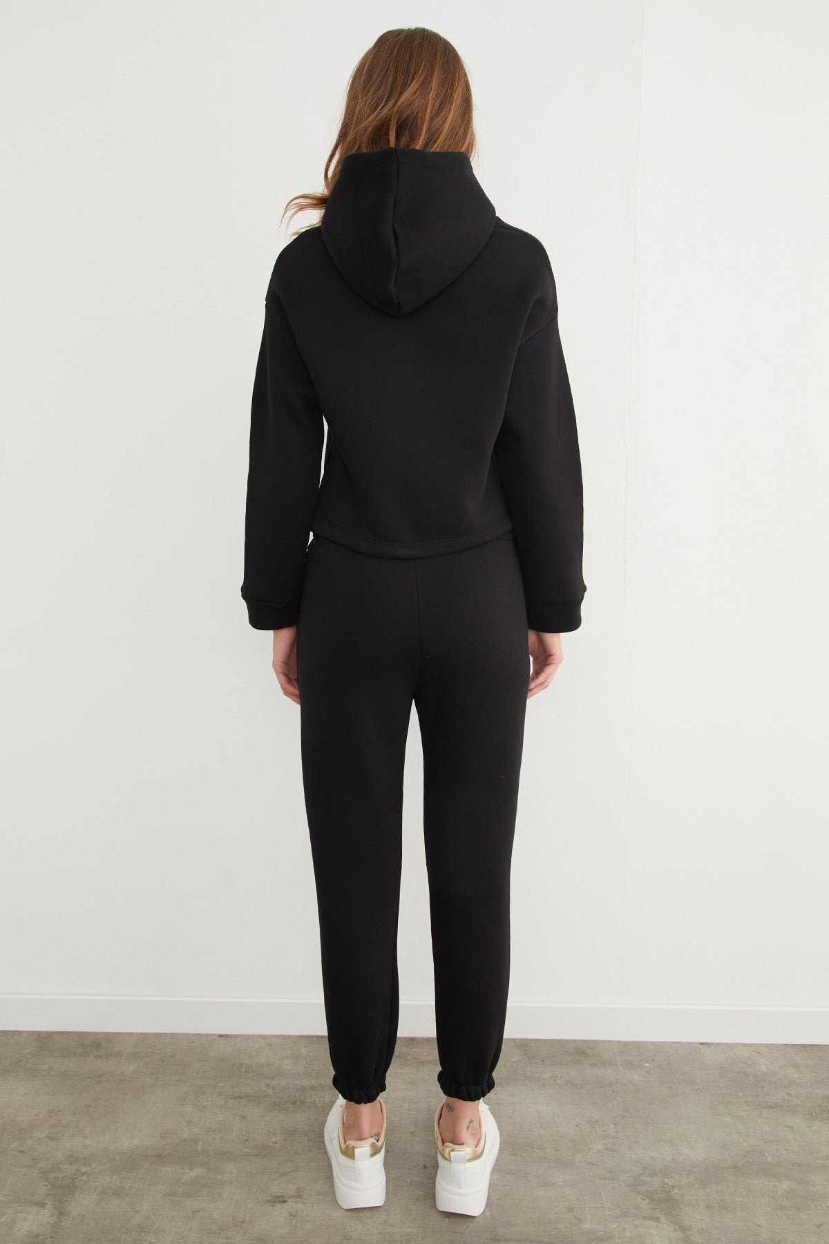 3 Yarn Teddy Bear Embroidered Hooded Jogger Tracksuit Set - MALLTURK