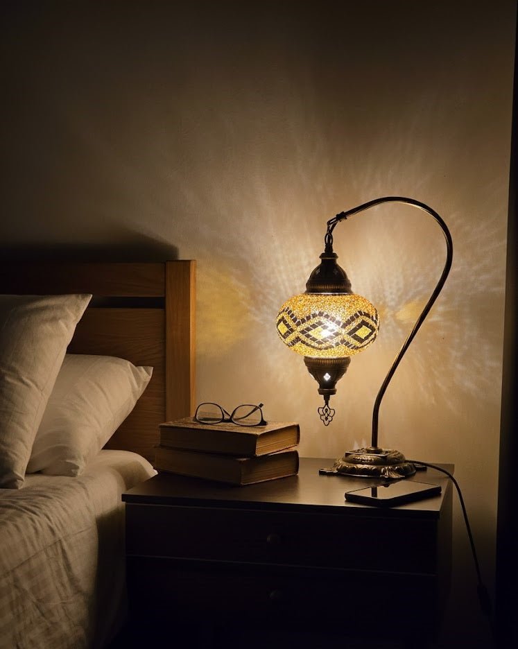 Table lamp, bedside table, bedside lighting, Turkish lamp night light - MALLTURK