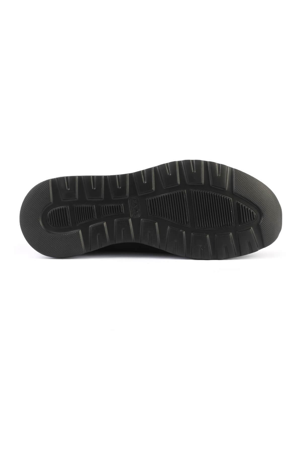 3045 Black White Genuine Leather Men's Shoes - MALLTURK