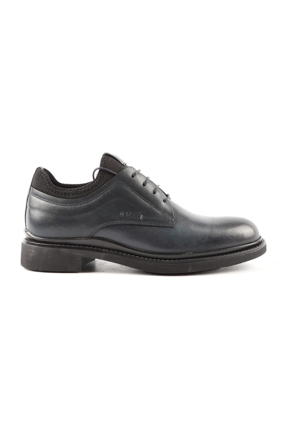 3456 Men's Leather Boots Navy Blue - MALLTURK