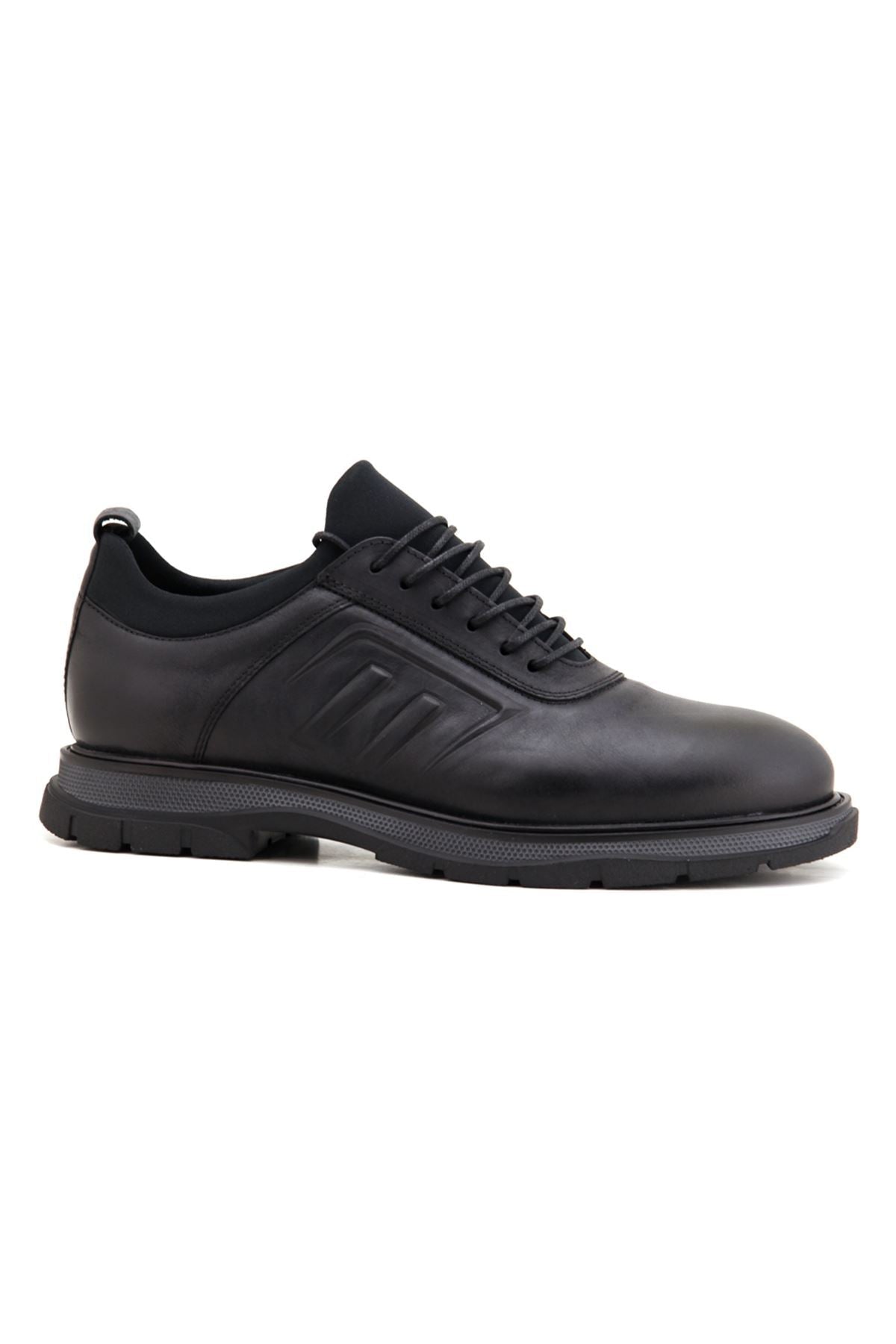 3815 Genuine Leather Casual Men's Shoes-Black - MALLTURK