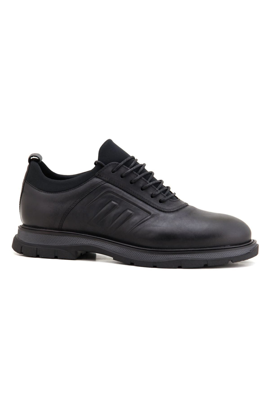 3815 Genuine Leather Casual Men's Shoes-Black - MALLTURK