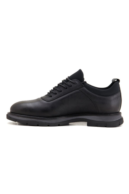 3815 Genuine Leather Casual Men's Shoes-Black - MALLTURK