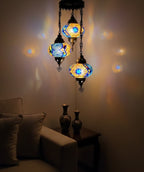 Turkish Mosaic Chandelier – 3 Globe