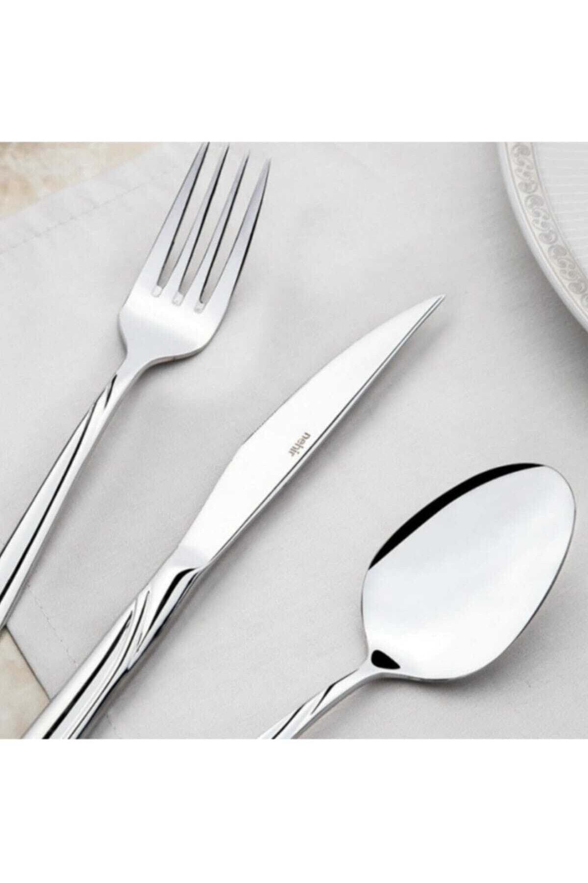 Nehir fiesta Plain 12 Piece yemek Spoon Set - MALLTURK