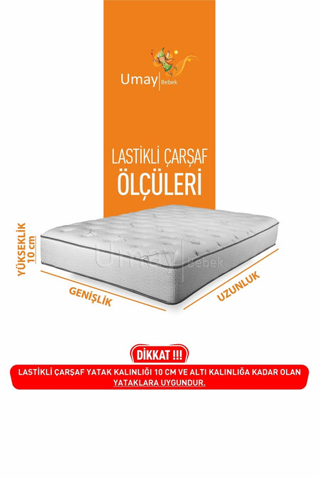 Umaybebek Cotton Quilted Fitted Baby & Kids Mattress Protector - MALLTURK