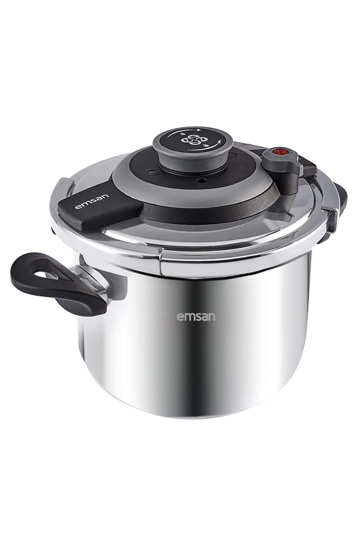 Emsan Vera Pressure Cooker, 6 Liters, Black - MALLTURK