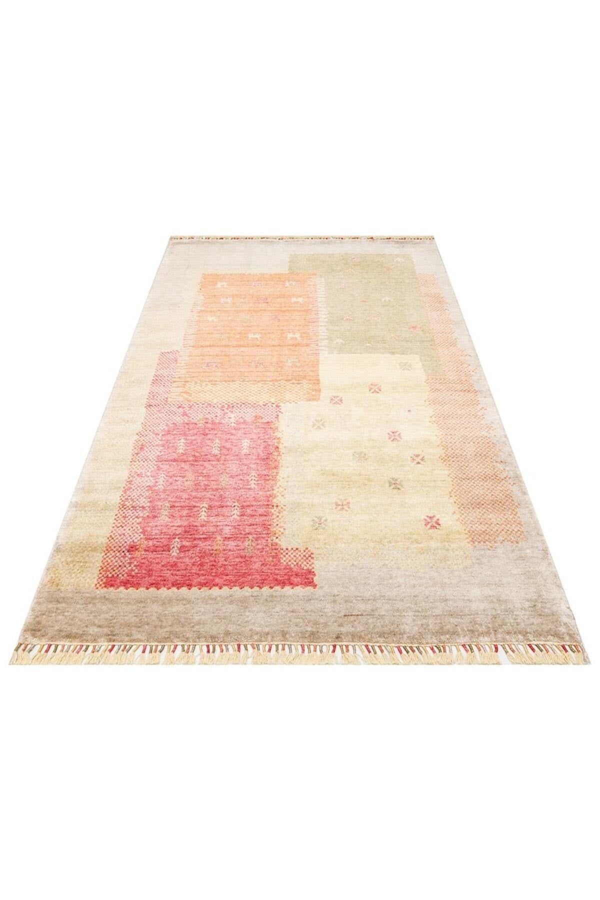 Eko Hali Authentic Patterned, Special Non-shedding and Easy-to-Clean Viscose, Handcrafted on Special Looms - MALLTURK