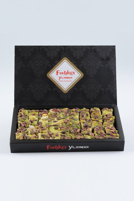 Fistikci yilmazer ozel Pistachio Hunkar Style Turkish Delight saglikli Snack Turkish Delight kahve yani Turkish Delight 500 g - MALLTURK