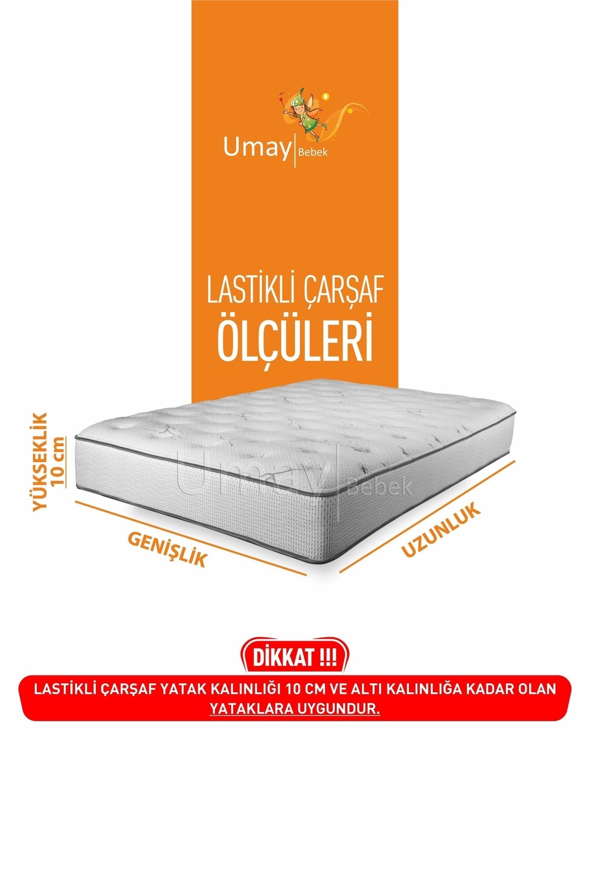 Umaybebek Cotton Quilted Fitted Baby & Kids Mattress Protector - MALLTURK