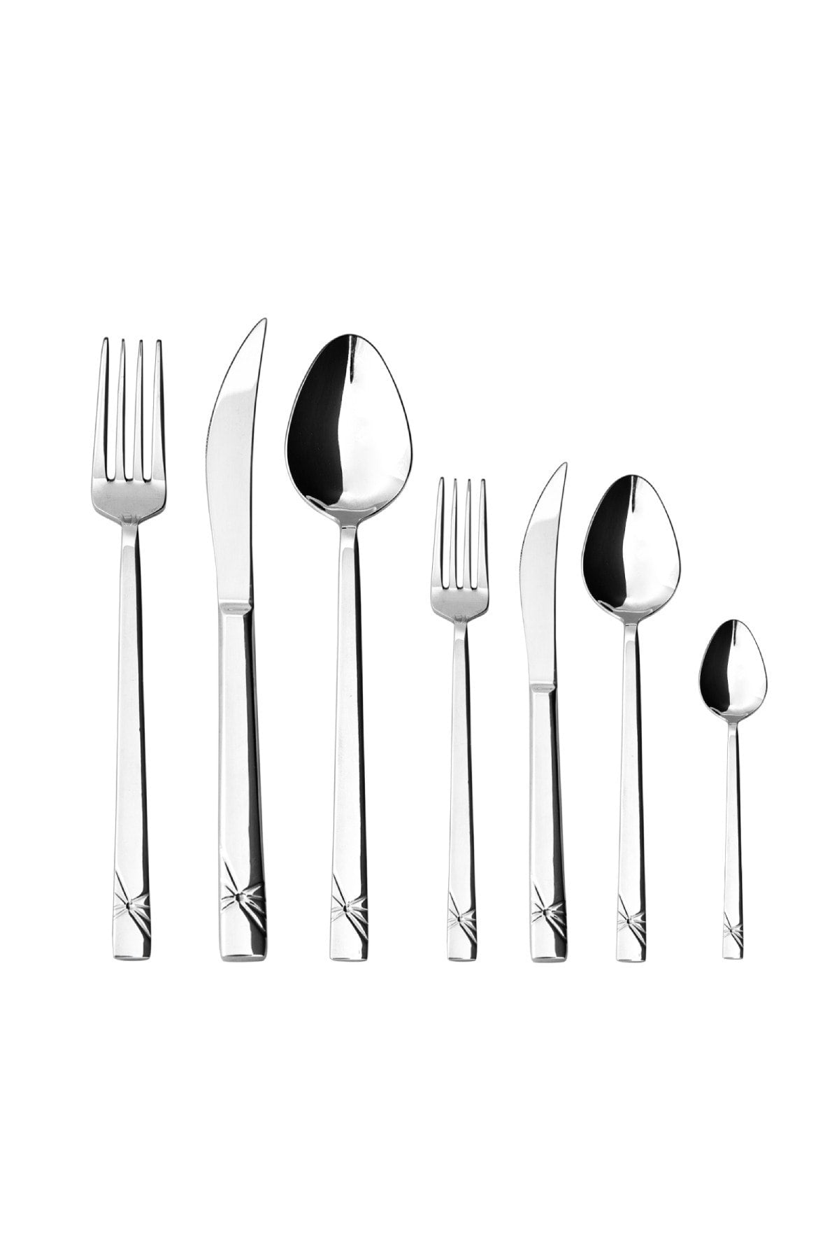 Emsan kos 60 Piece 12 Place Setting Fork Spoon Set - MALLTURK