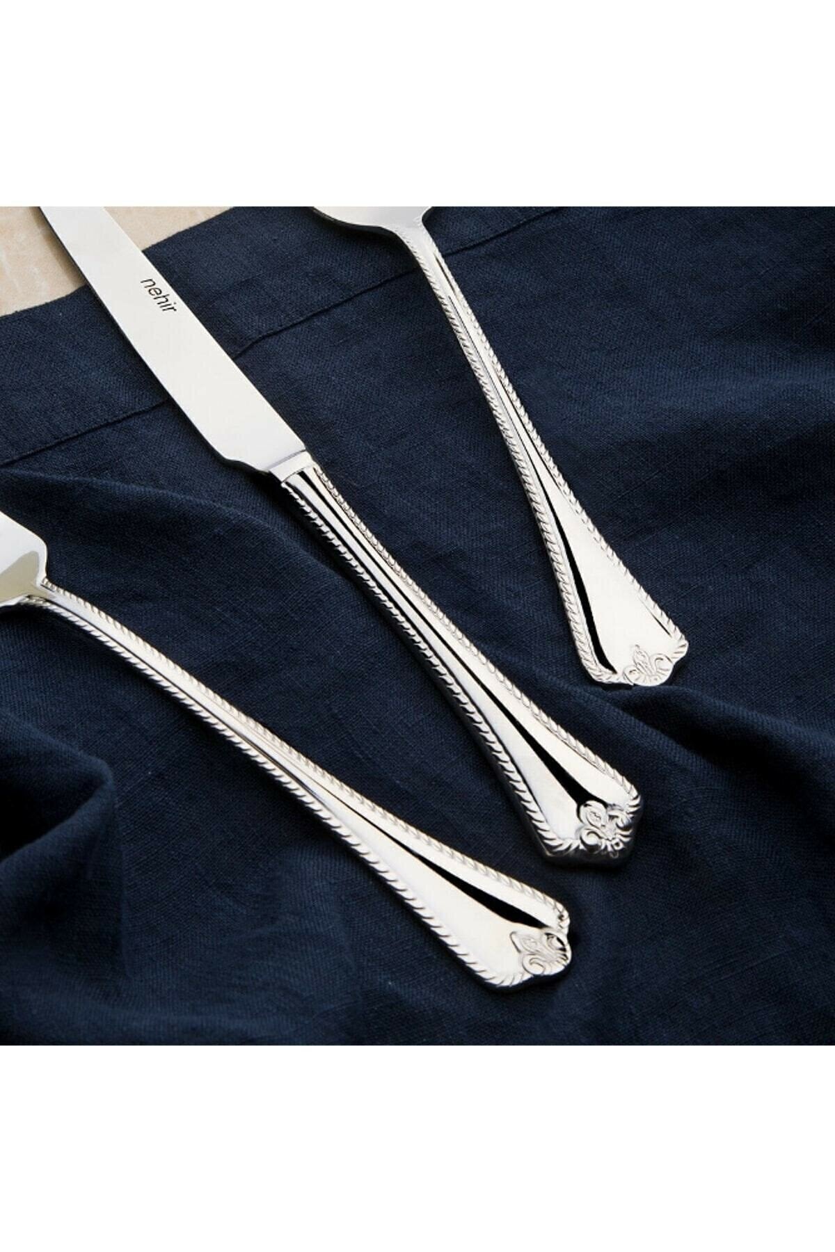 Nehir fulya Plain 84 Piece deri Boxed Flatware Set - MALLTURK