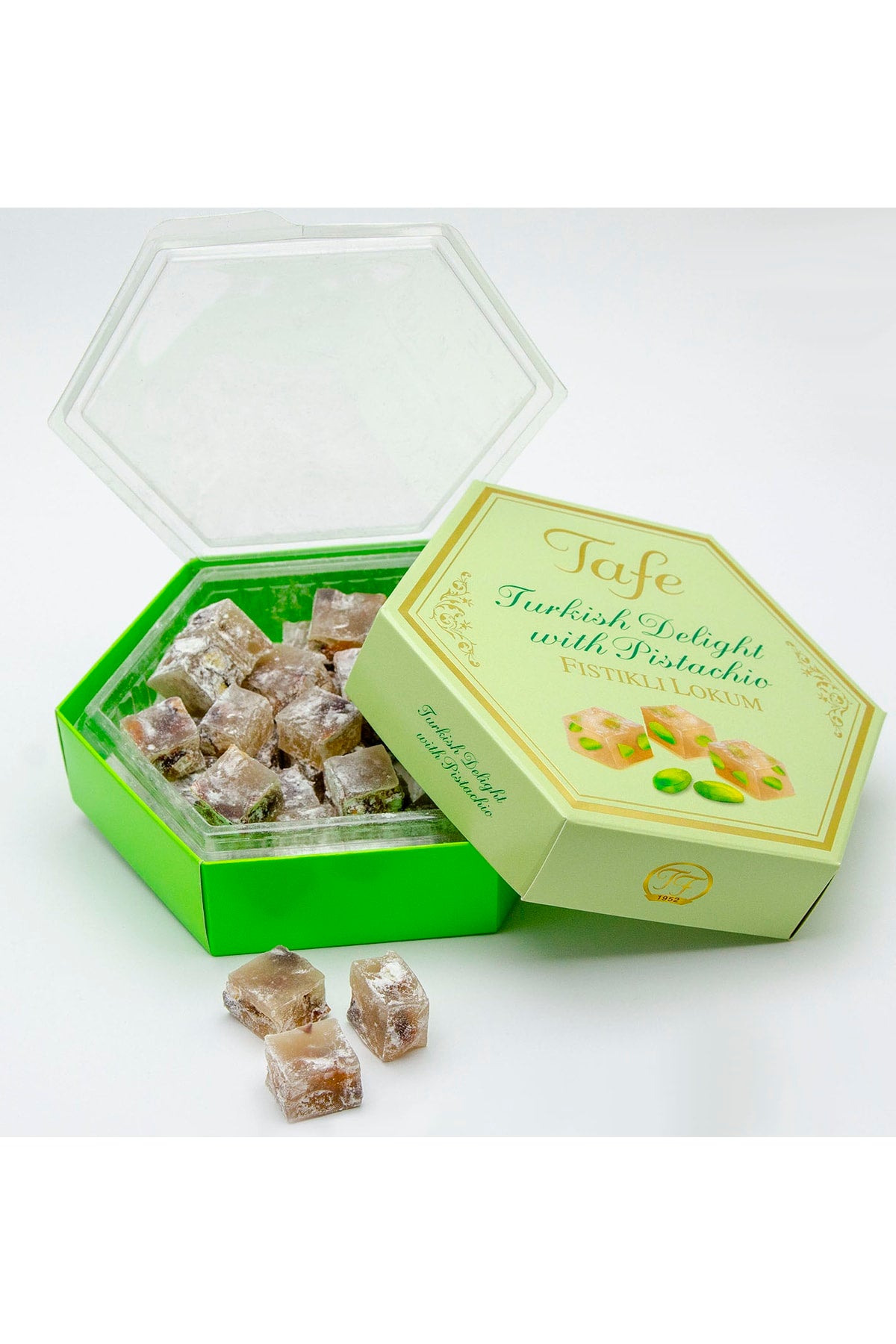 TAFE Turkish Delight 3 lu Pack Pistachio Hazelnut and Assorted Fruit Flavored altigen kutu - MALLTURK