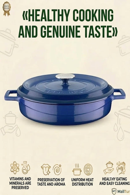 LAVA Cast Iron Casserole with Lid - MALLTURK